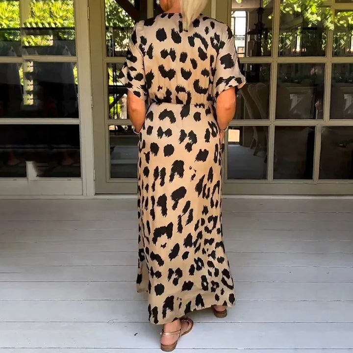 Helga - Leopard Print Maxi Dress