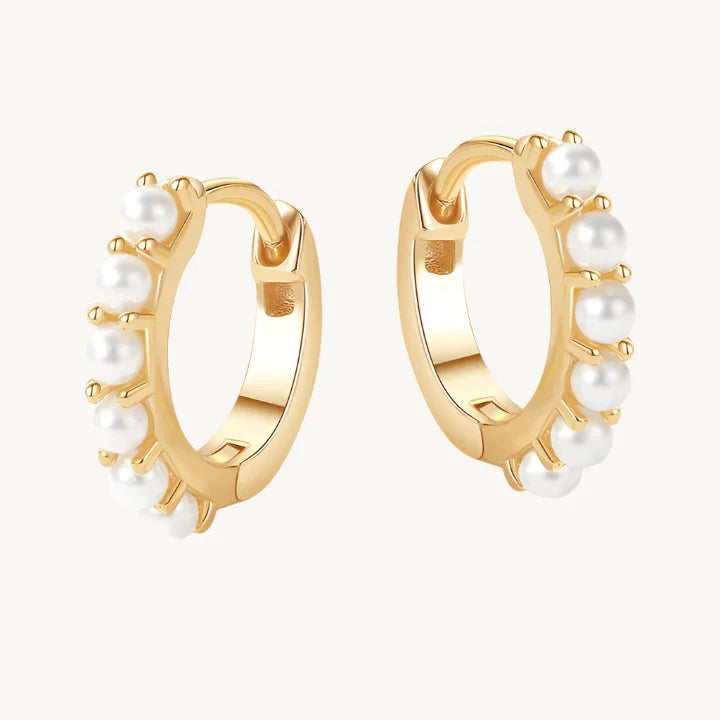 Pearl Studded Huggies