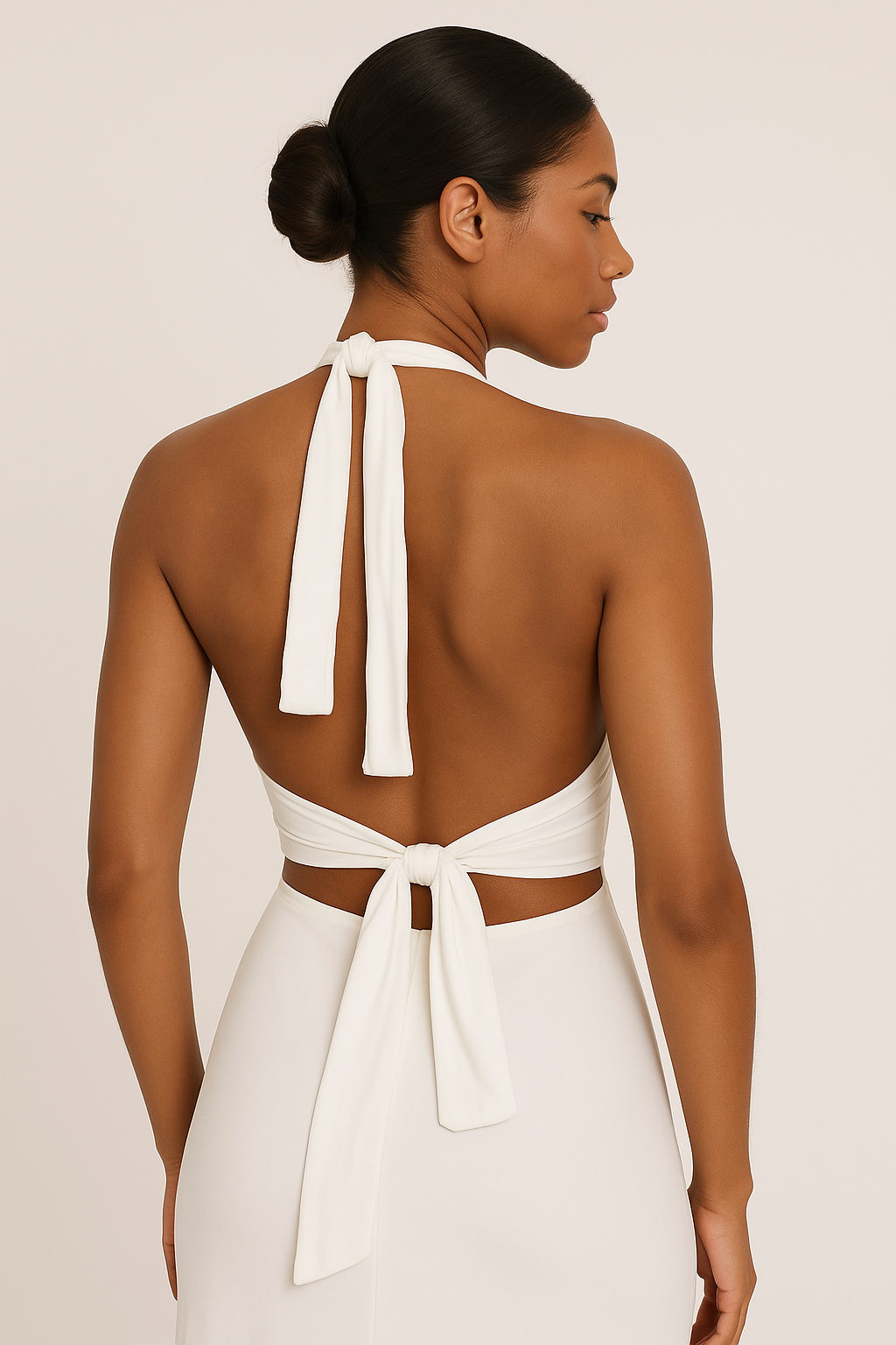 Backless Halterneck Skater Dress
