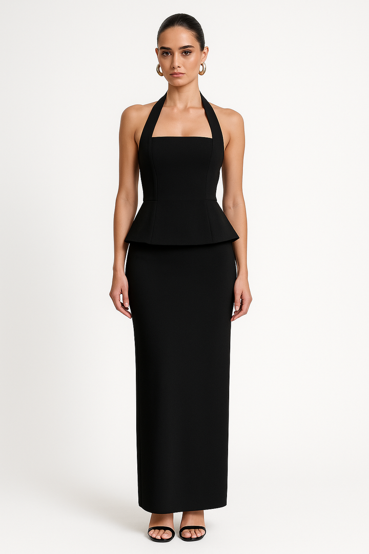 Two-Piece Dress Top and Long Skirt