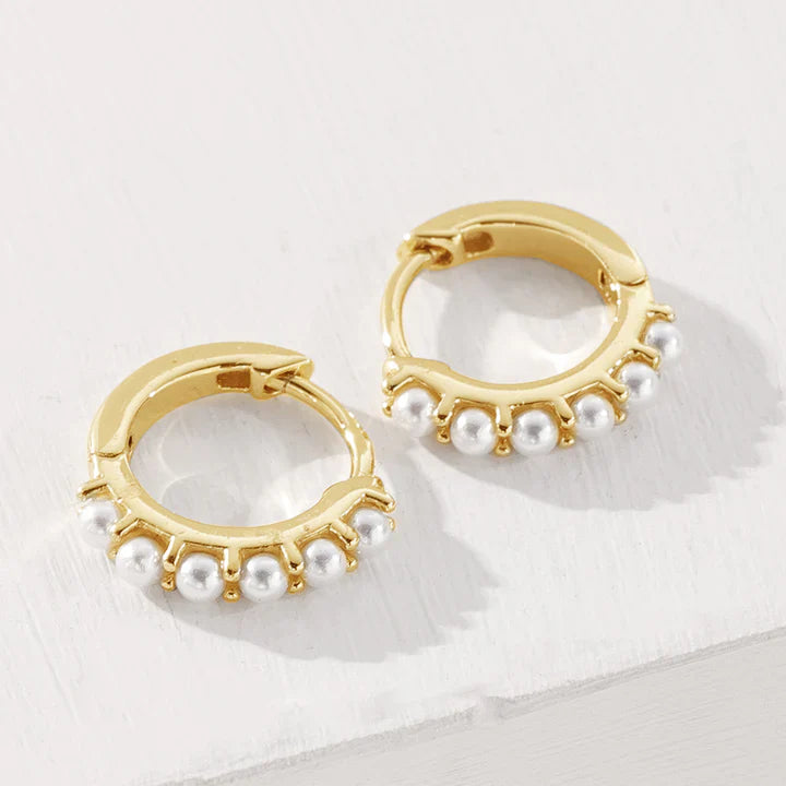 Pearl Studded Huggies