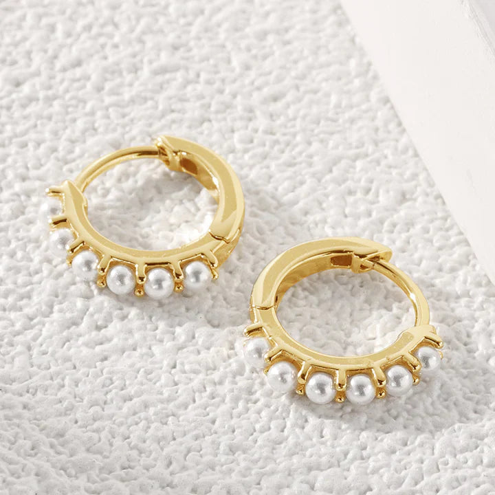 Pearl Studded Huggies