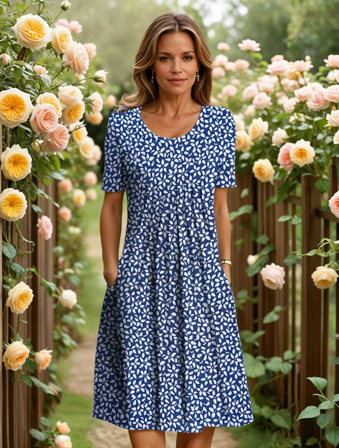 MARGA | ELEGANT DRESS WITH TUMMY COVERAGE