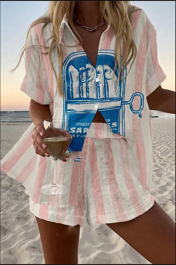 Manelle Linen Short Set