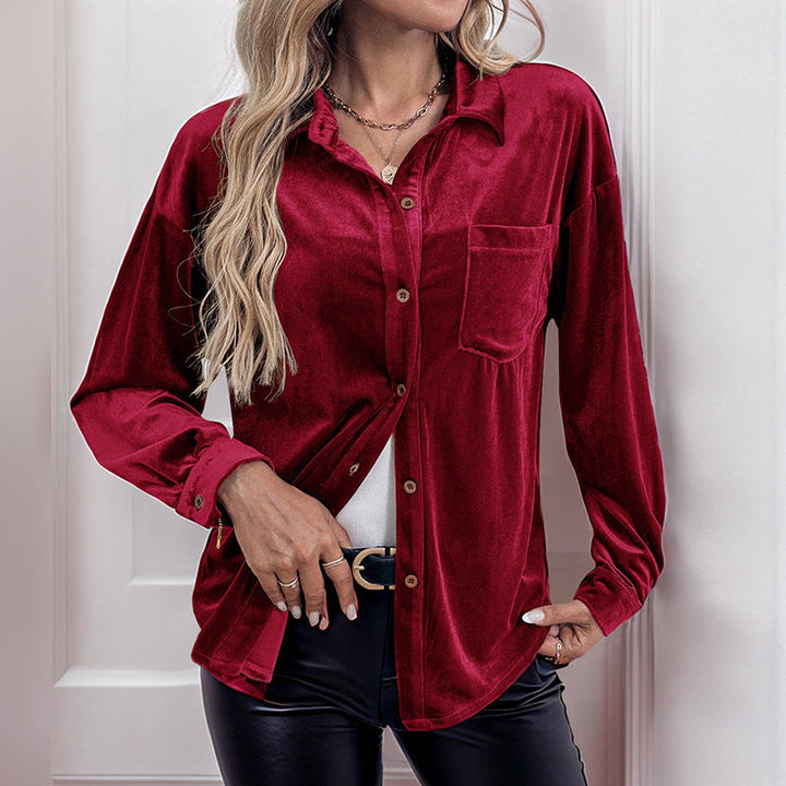 Relaxed Velvet Shirt