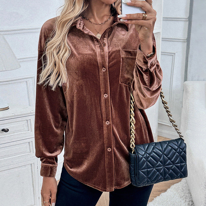 Relaxed Velvet Shirt