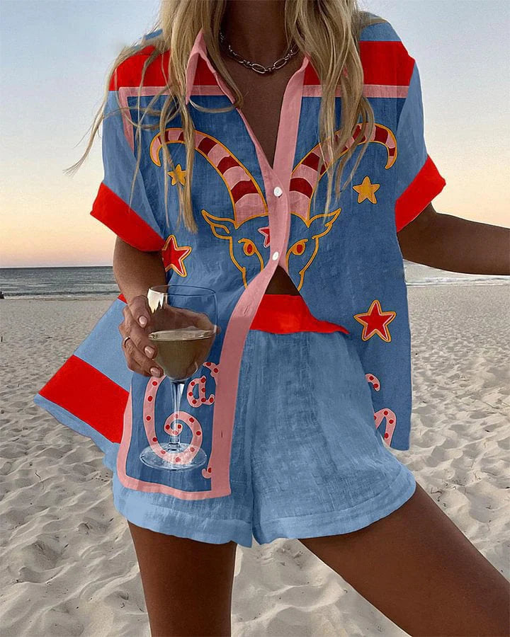Manelle Linen Short Set
