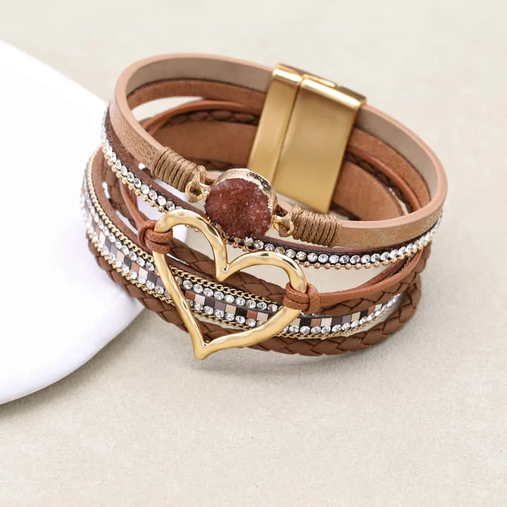 Boho Luxe Wrap Bracelet – Magnetic Elegance