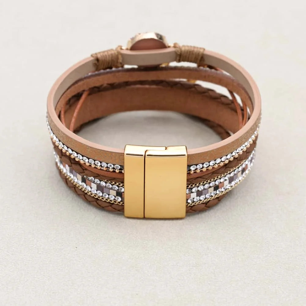 Boho Luxe Wrap Bracelet – Magnetic Elegance