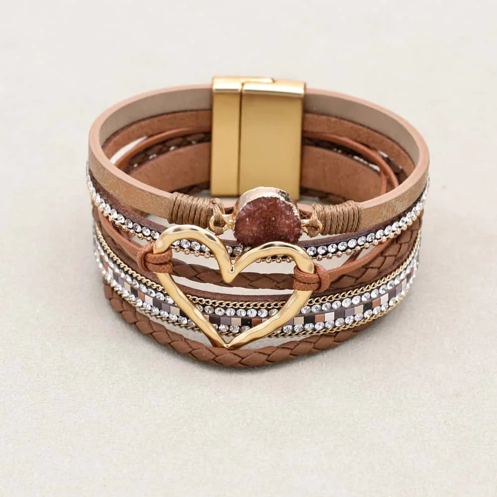 Boho Luxe Wrap Bracelet – Magnetic Elegance