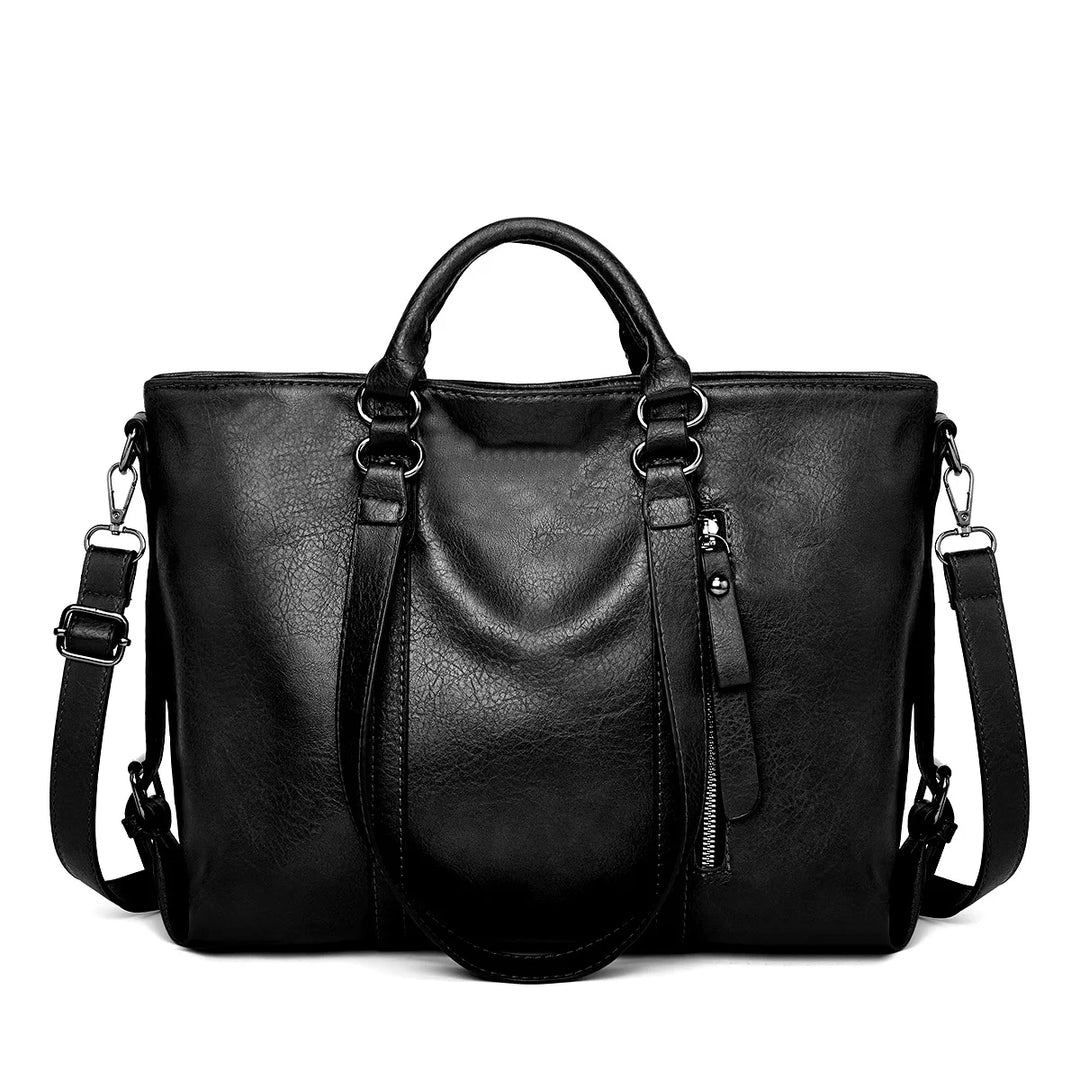 SIGNÉ | LARGE CAPACITY LEATHER SHOULDER BAG