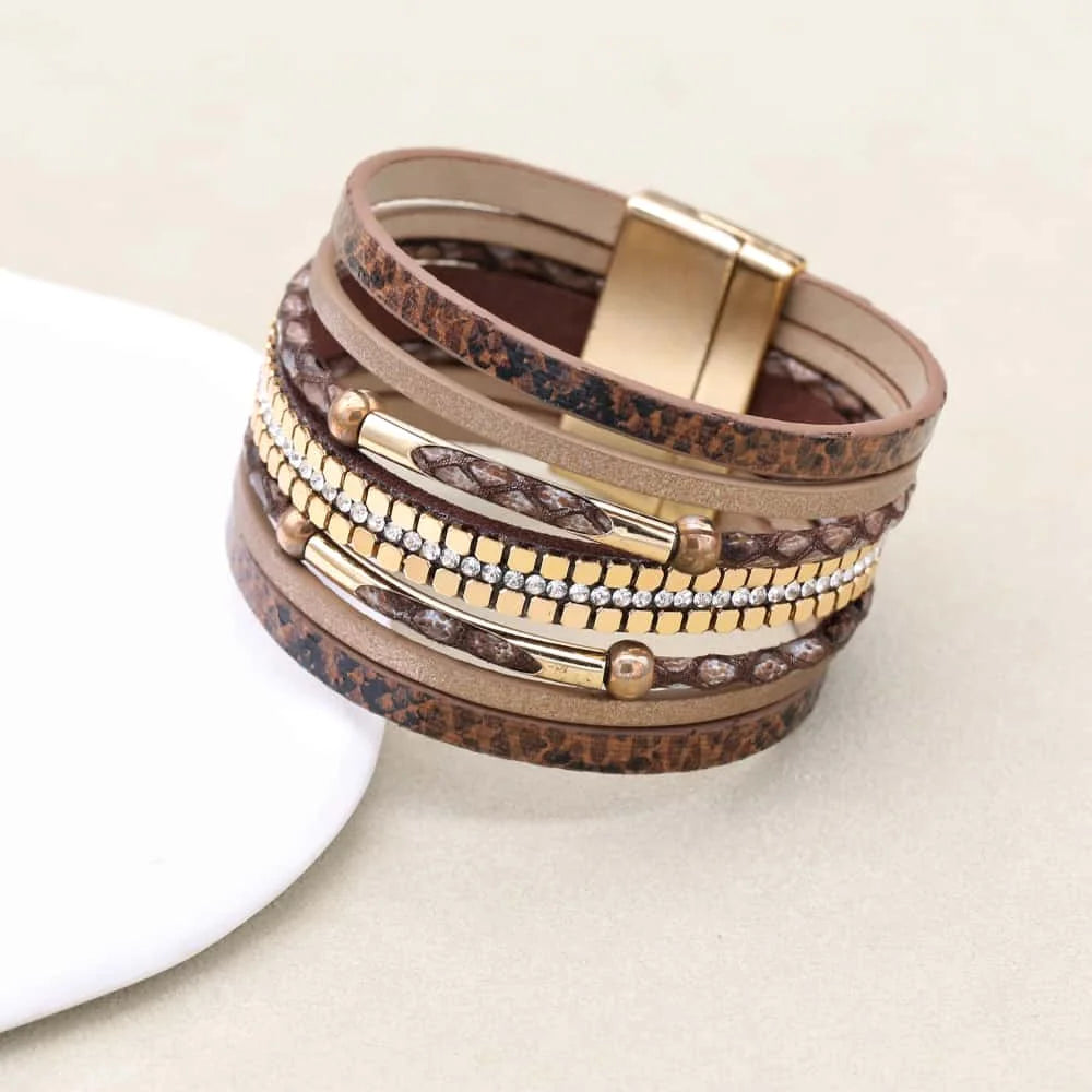 Boho Luxe Wrap Bracelet – Magnetic Elegance