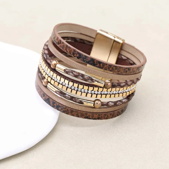 Boho Luxe Wrap Bracelet – Magnetic Elegance