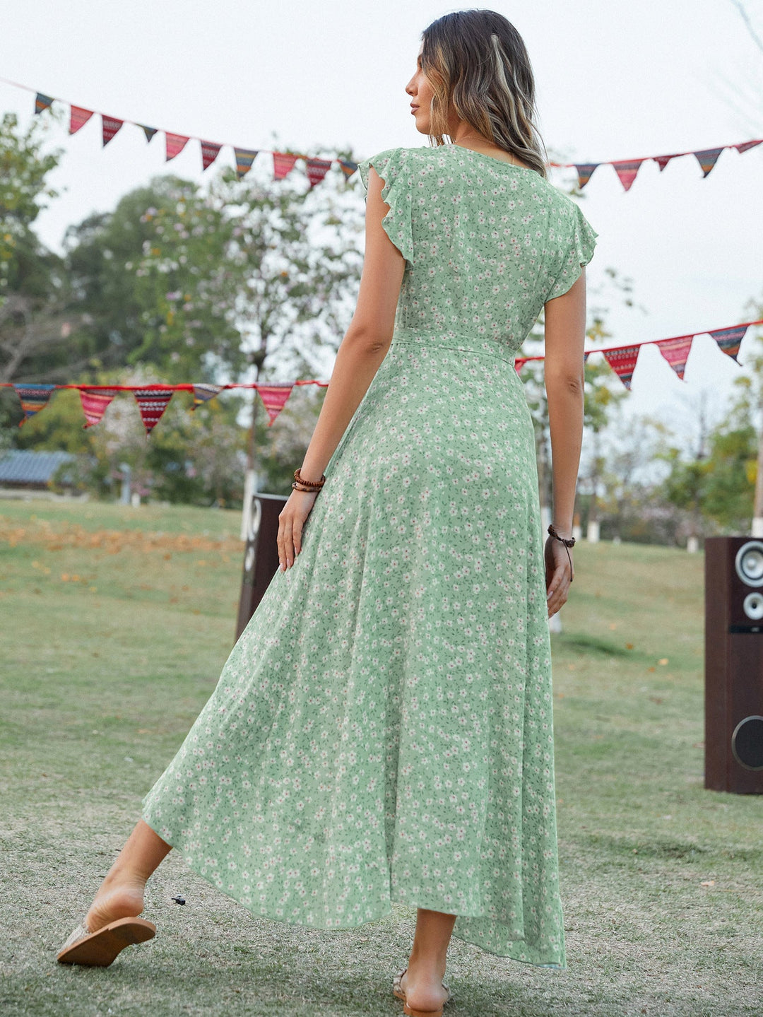 Sleeveless Floral Dress