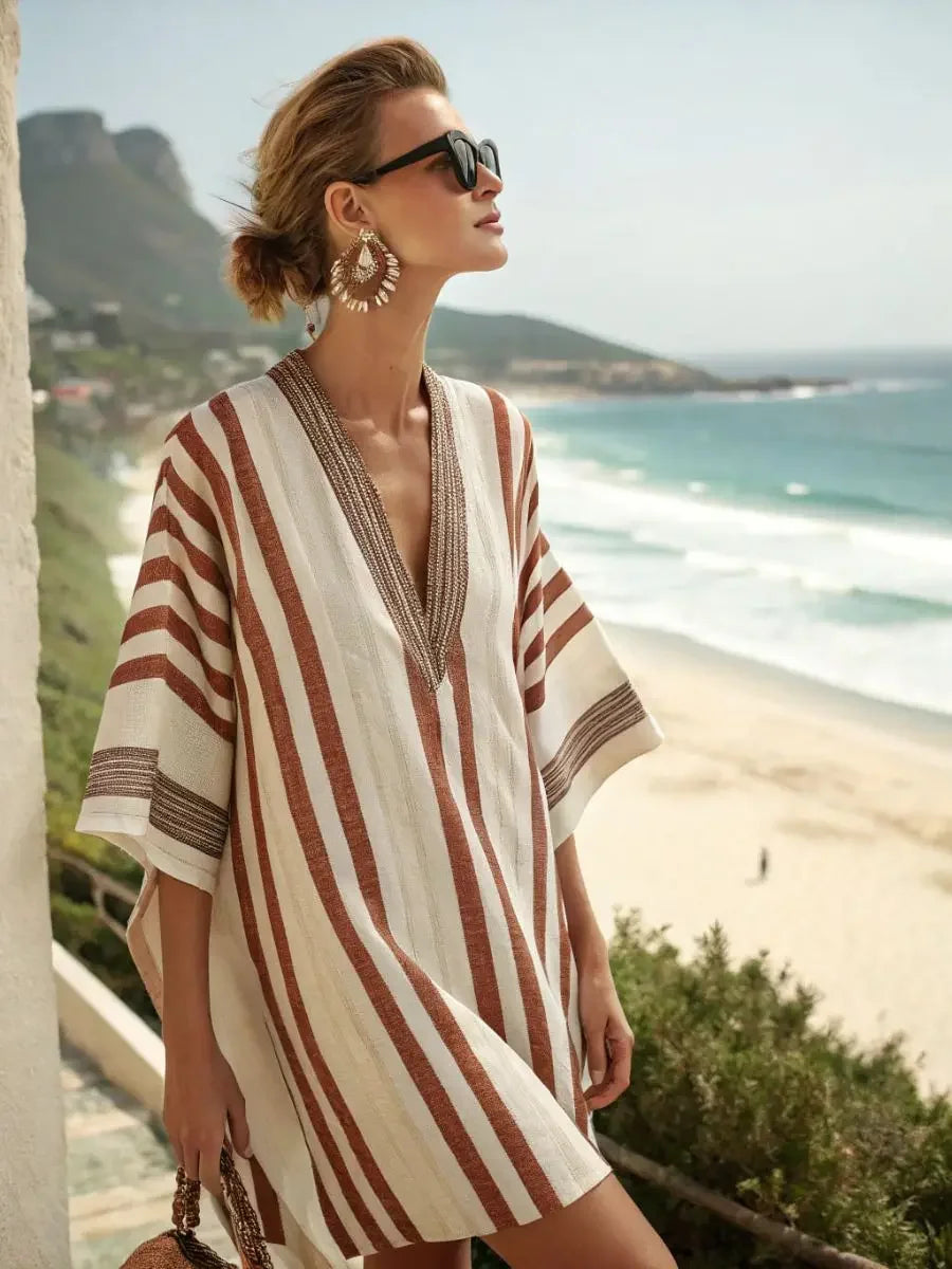 Santorini Breeze Kaftan Dress