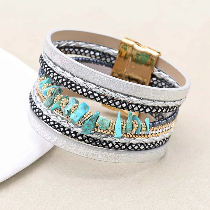 Boho Luxe Wrap Bracelet – Magnetic Elegance