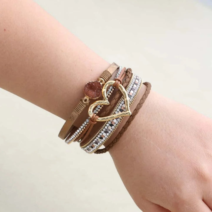 Boho Luxe Wrap Bracelet – Magnetic Elegance