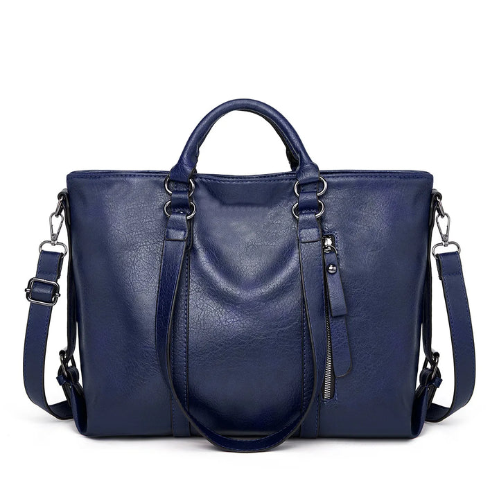 SIGNÉ | LARGE CAPACITY LEATHER SHOULDER BAG