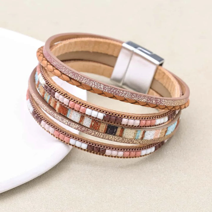 Boho Luxe Wrap Bracelet – Magnetic Elegance