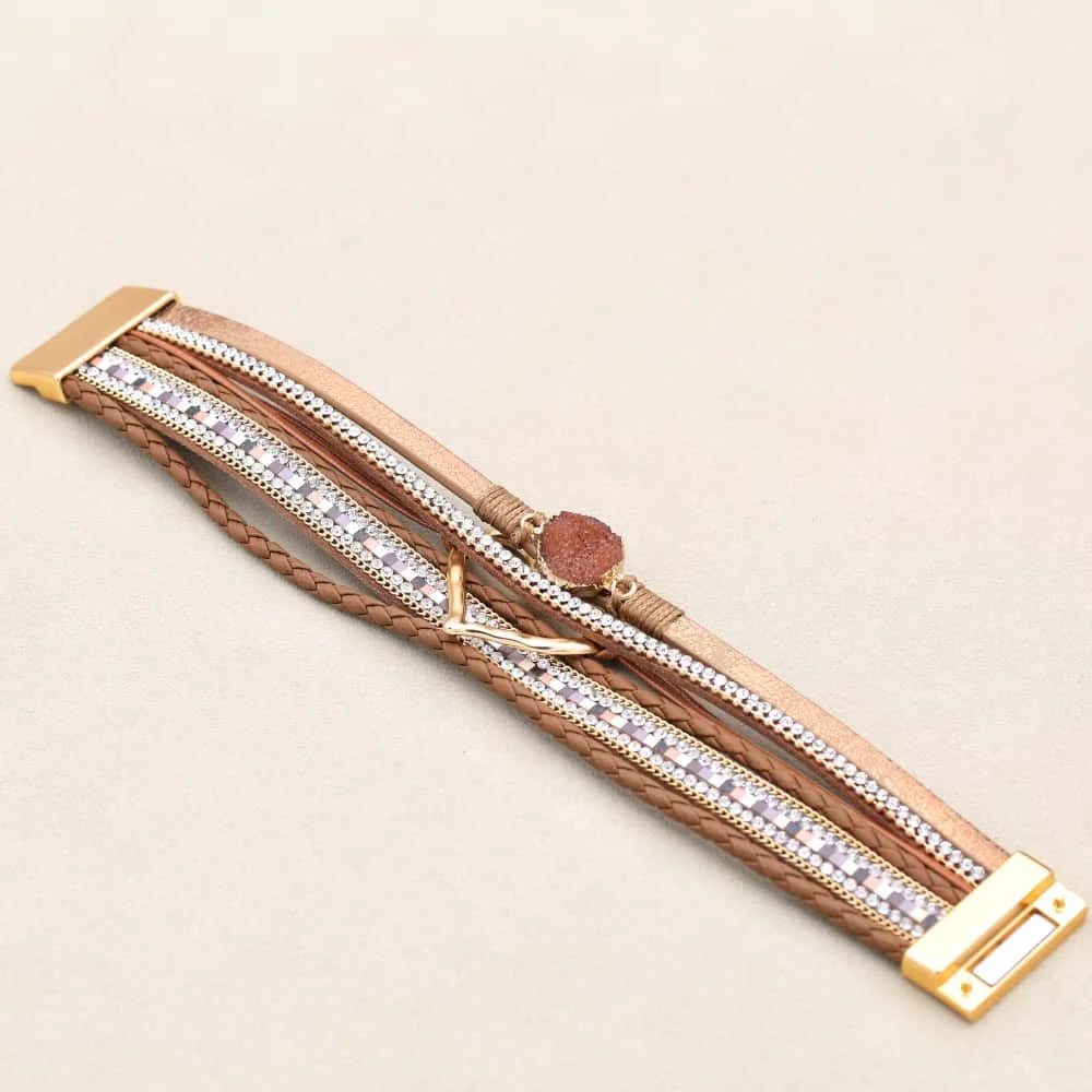 Boho Luxe Wrap Bracelet – Magnetic Elegance