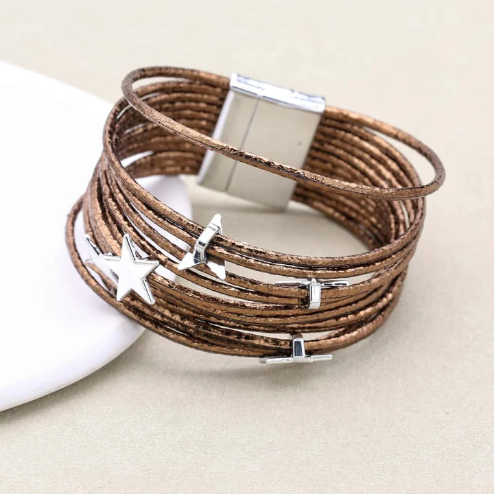 Boho Luxe Wrap Bracelet – Magnetic Elegance