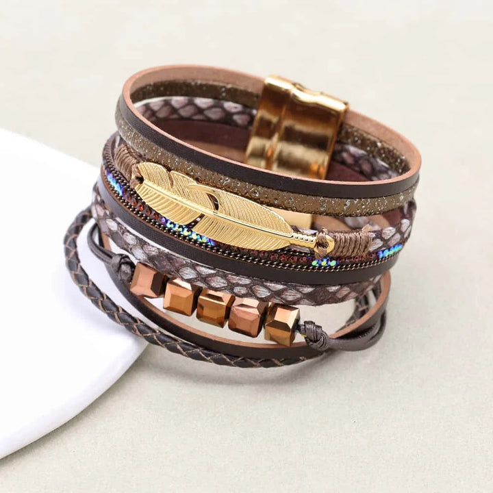 Boho Luxe Wrap Bracelet – Magnetic Elegance