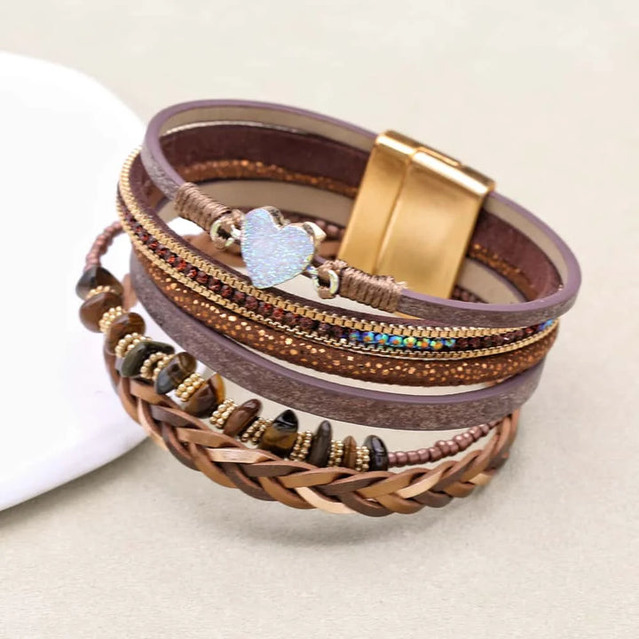 Boho Luxe Wrap Bracelet – Magnetic Elegance