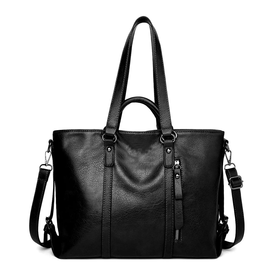 SIGNÉ | LARGE CAPACITY LEATHER SHOULDER BAG