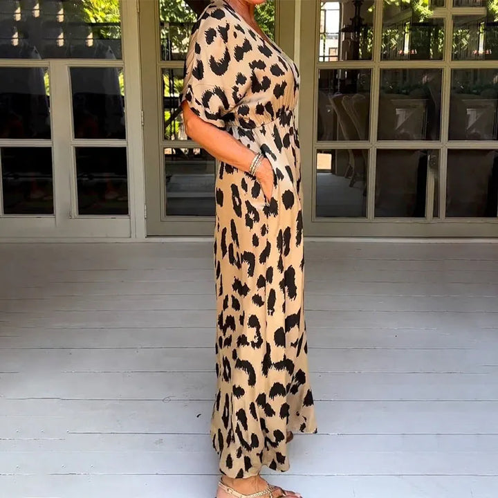 Helga - Leopard Print Maxi Dress
