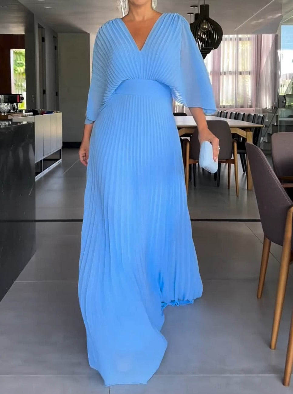 Sassa - V-Neck Maxi Dress