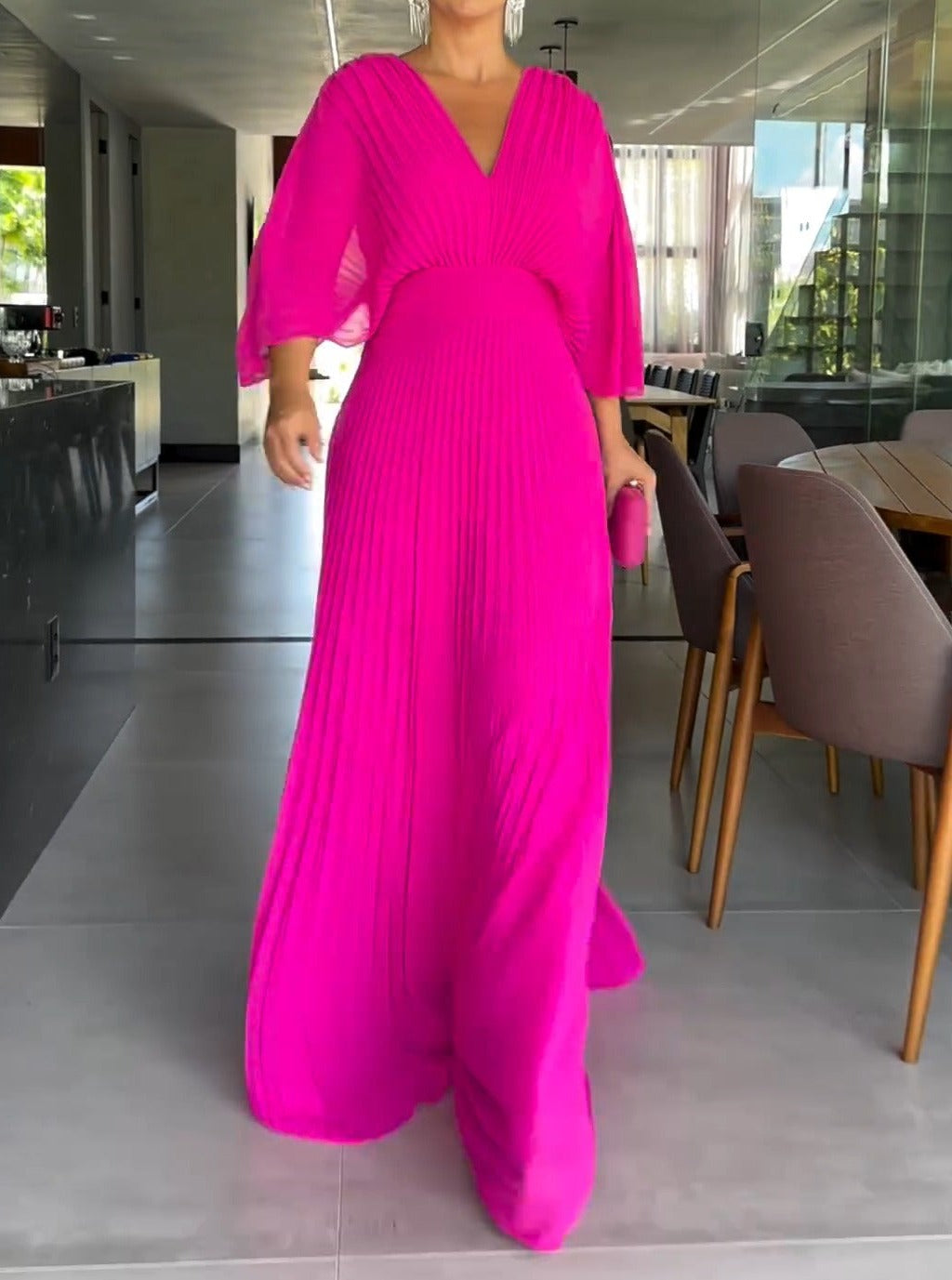 Sassa - V-Neck Maxi Dress